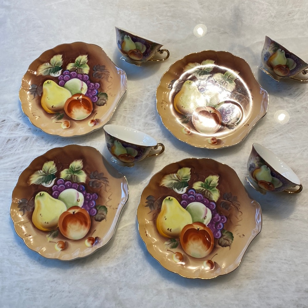 Lefton China Snack Set 8 Piece